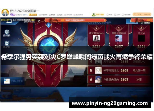 希季尔强势突袭对决C罗巅峰瞬间绿茵战火再燃争锋荣耀