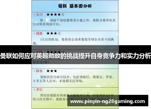 曼联如何应对英超劲敌的挑战提升自身竞争力和实力分析 曼联如何应对英超劲敌的挑战提升自身竞争力和实力分析